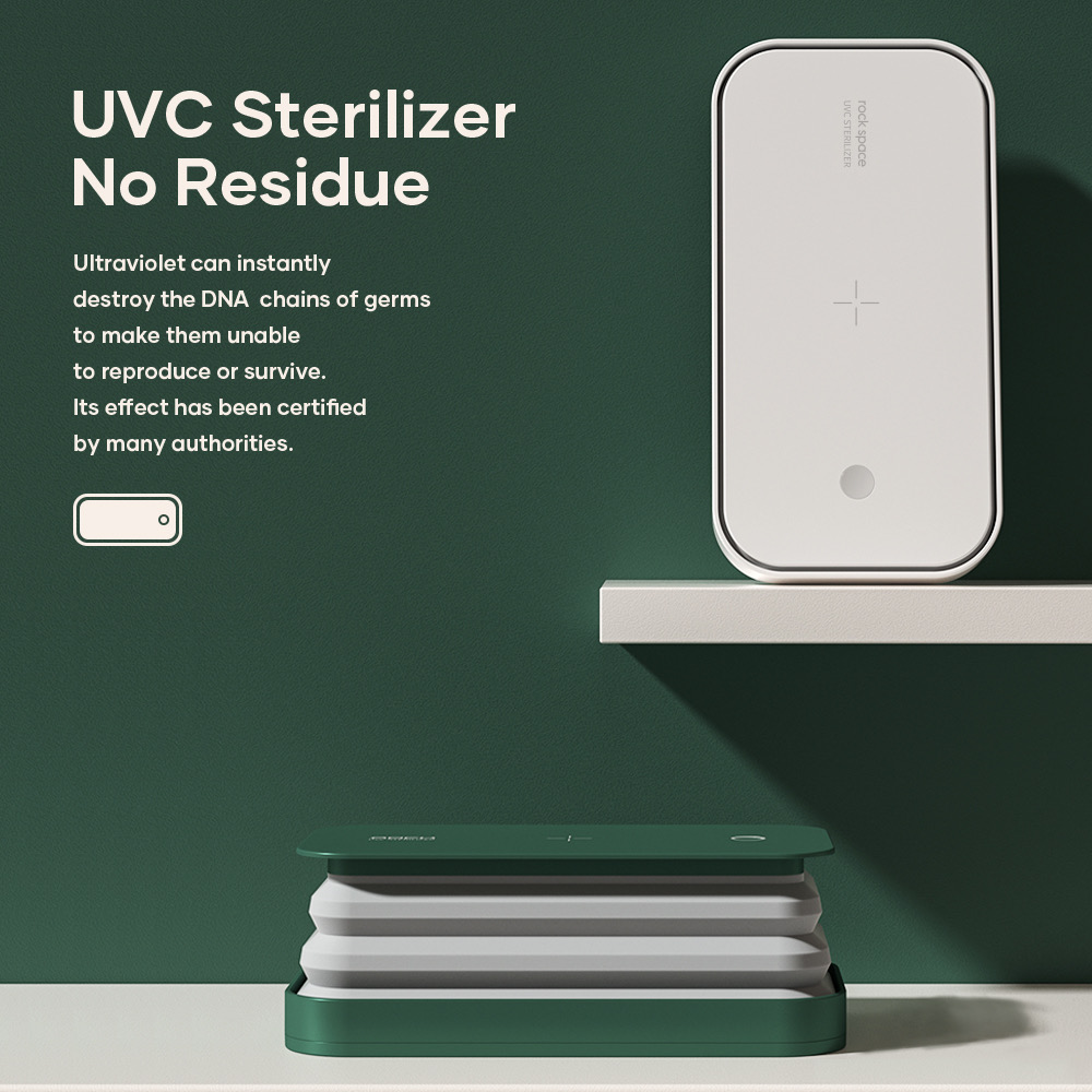 REGO Communication Sdn Bhd - Rock Space | rock space Multi-function UVC LED Sterilizer (Wireless Charging)