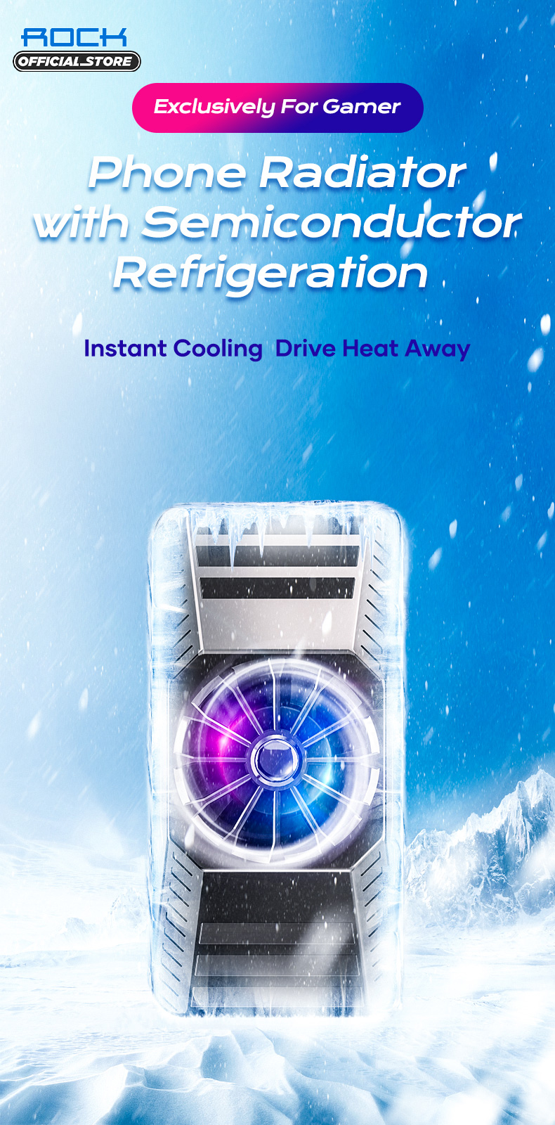 REGO Communication Sdn Bhd - Rock Space | ROCK i100 Phone Radiator with Semiconductor Refrigeration