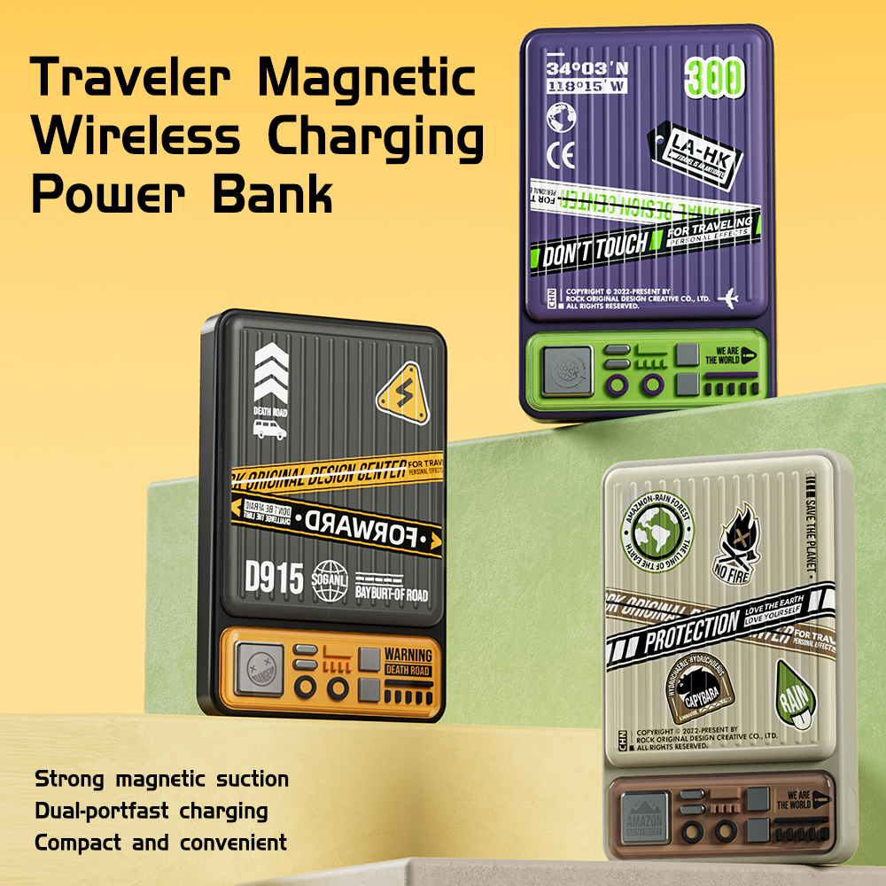 ROCK P90 PD 20W Travel Series Magnetic Wireless Power Bank (10000mAh)