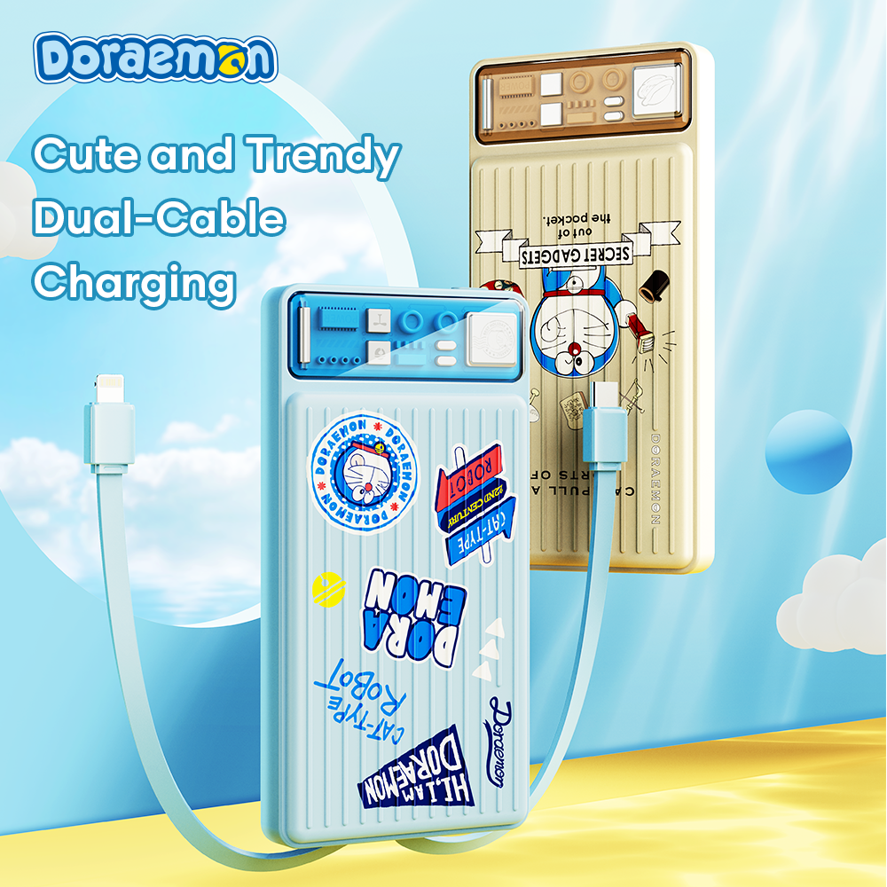 ROCK Doraemon P98 PD 20W 10000mAh Power Bank with Cable 