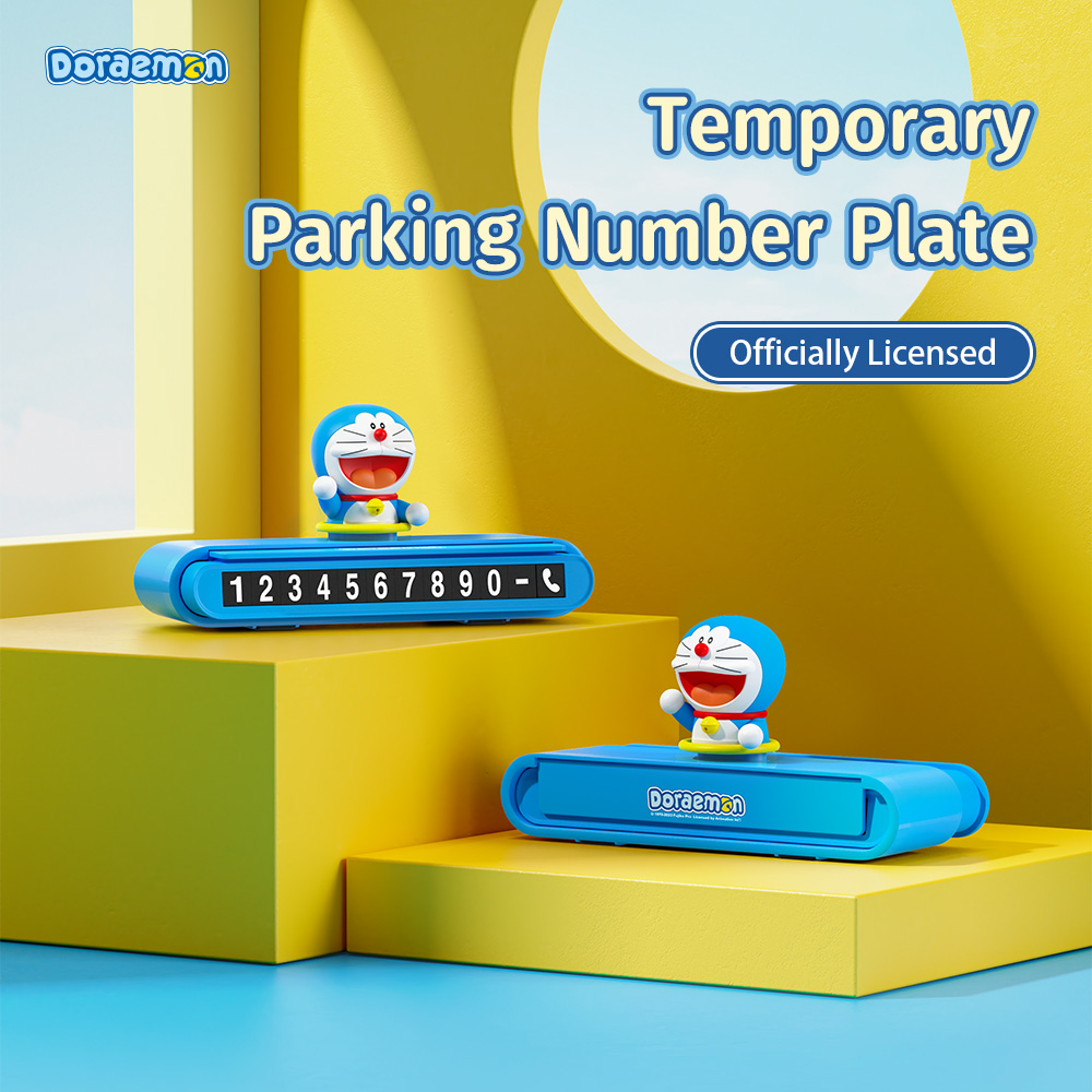 ROCK Doraemon Temporary Parking Number Plate