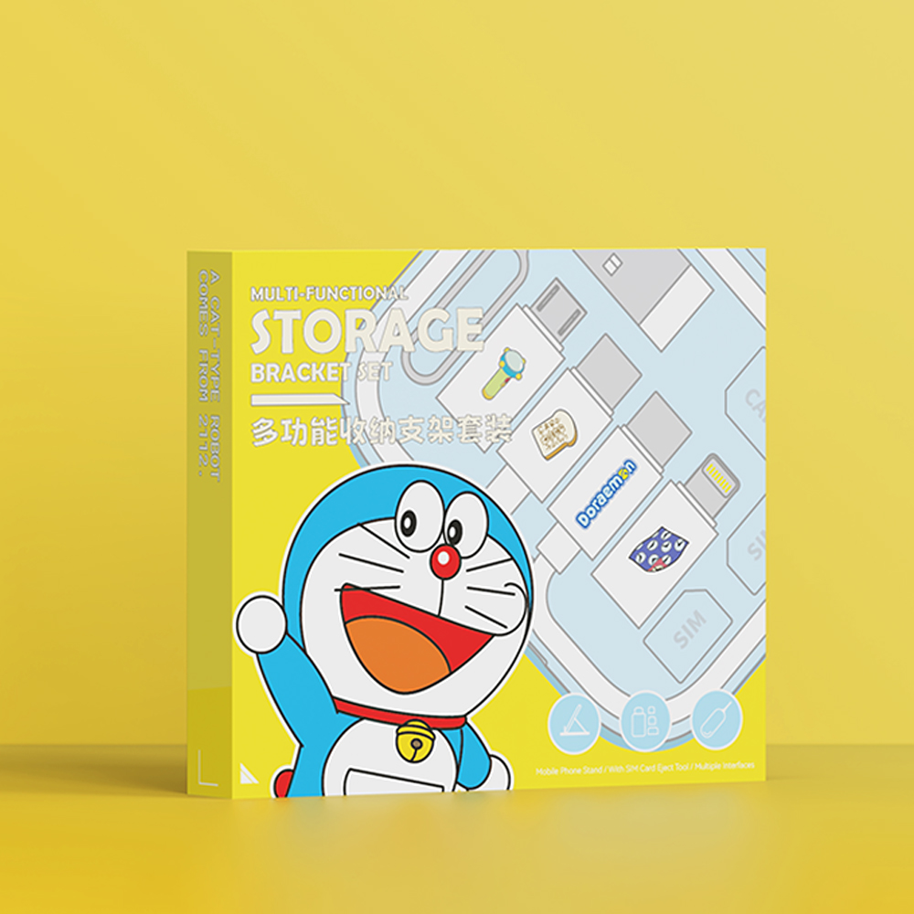 REGO Communication Sdn Bhd - Rock Space | ROCK Doraemon Multifunctional Charging Cable Set Storage Box
