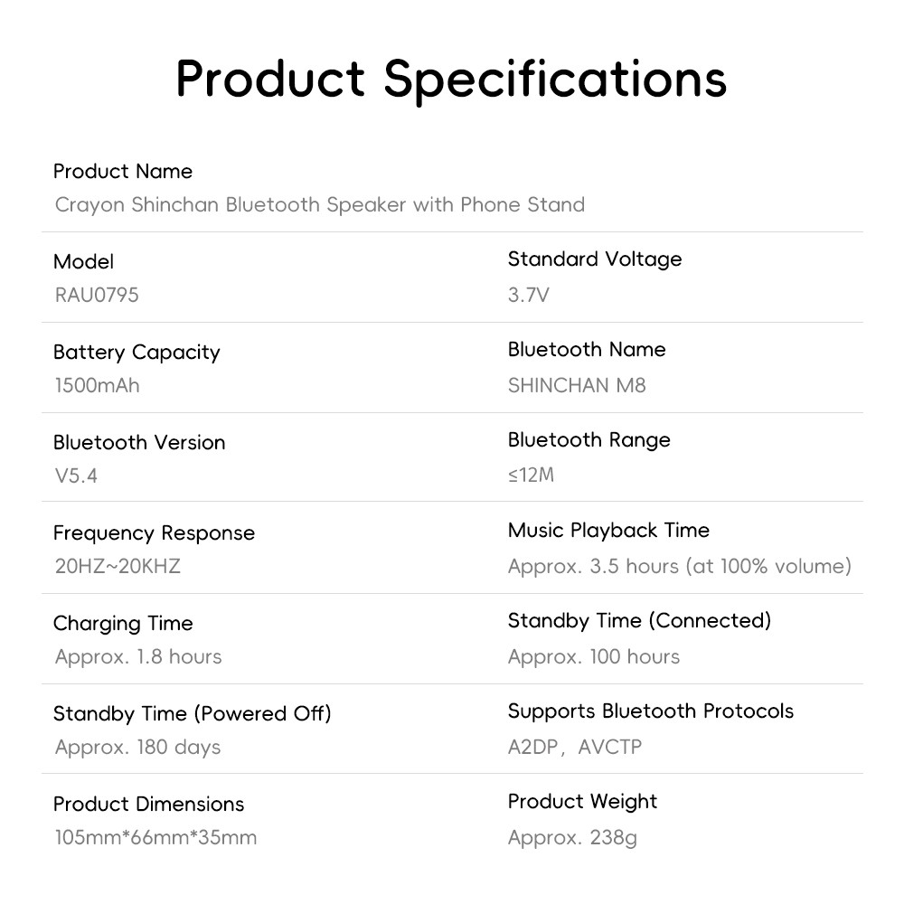 REGO Communication Sdn Bhd - Rock Space | ROCK Crayon ShinChan Bluetooth Speaker with Phone Stand