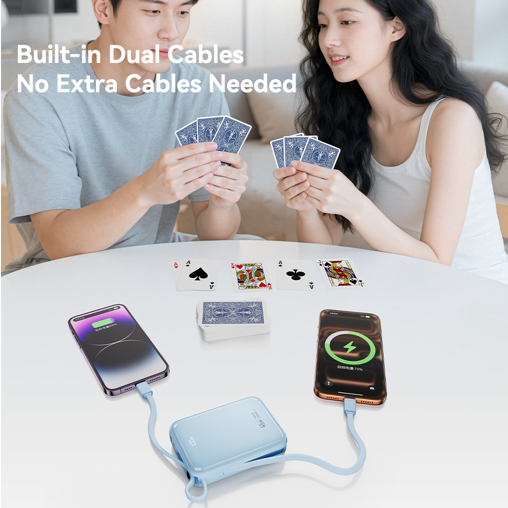 REGO Communication Sdn Bhd - Rock Space | ROCK C04 Interstellar 45W Power Bank with Built-in Cables (10000mAh)