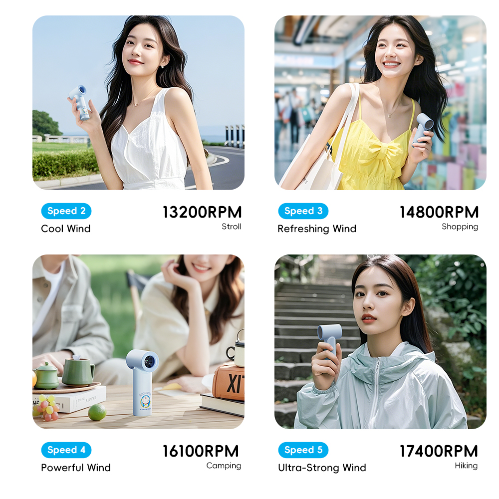 REGO Communication Sdn Bhd - Rock Space | ROCK Doraemon Mini Handheld High-Speed Fan