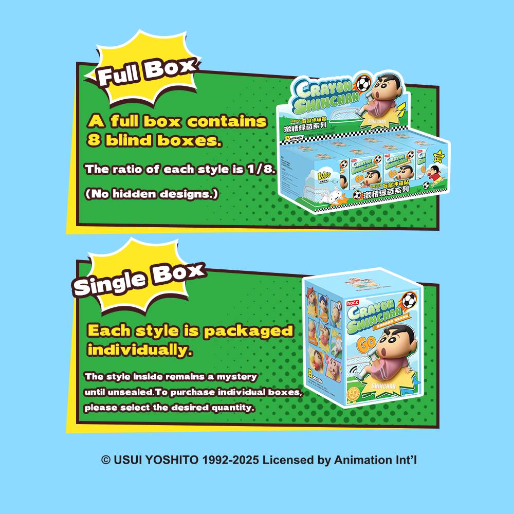 REGO Communication Sdn Bhd - Rock Space | ROCK Crayon ShinChan Soccer Frenzy Series Fridge Magnets Blind Box