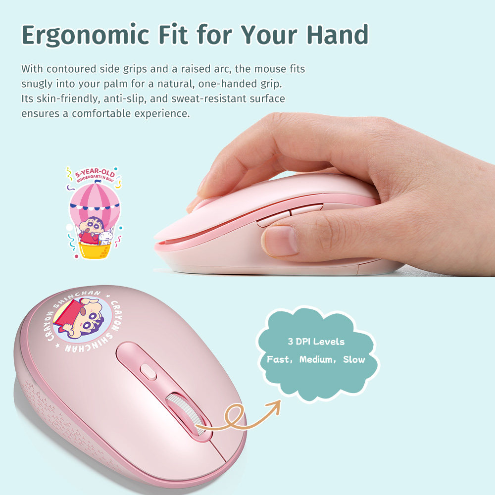 REGO Communication Sdn Bhd - Rock Space | ROCK Crayon ShinChan J10 Keyboard and Mouse Kit (Mouse only)