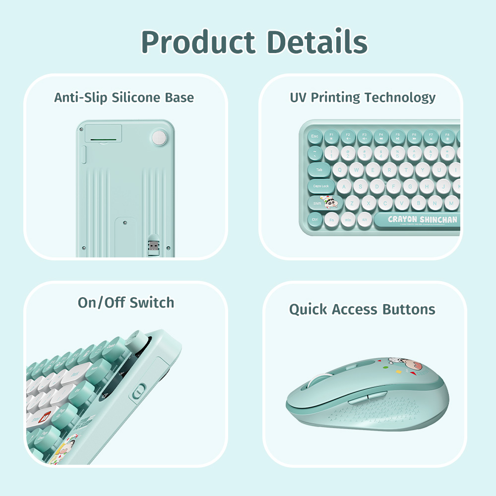 REGO Communication Sdn Bhd - Rock Space | ROCK Crayon ShinChan J10 Keyboard and Mouse Kit (Mouse only)