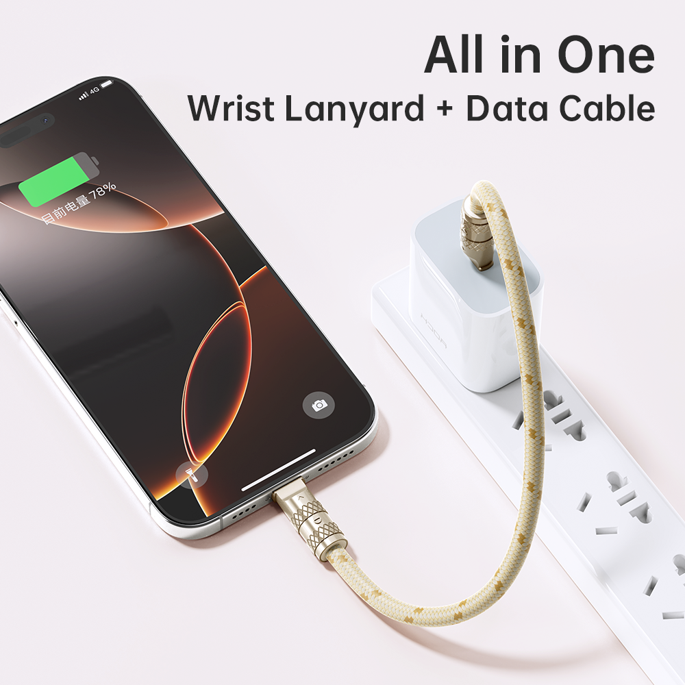 REGO Communication Sdn Bhd - Rock Space | ROCK R15 Phone Lanyard with Type C to C 60W Fast Charging Data Cable