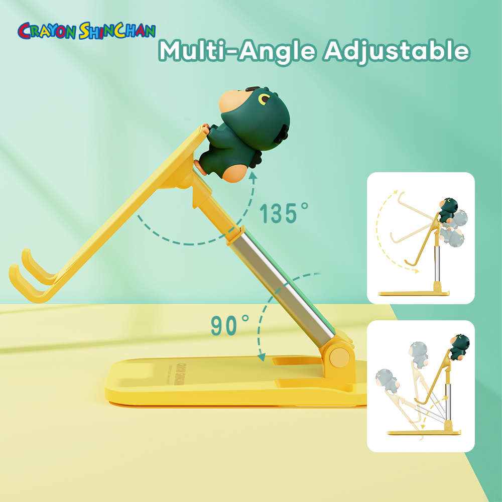 REGO Communication Sdn Bhd - Rock Space | ROCK Crayon Shinchan Desktop Foldable Stand for Mobile Phones with Ornament-Dinosaur