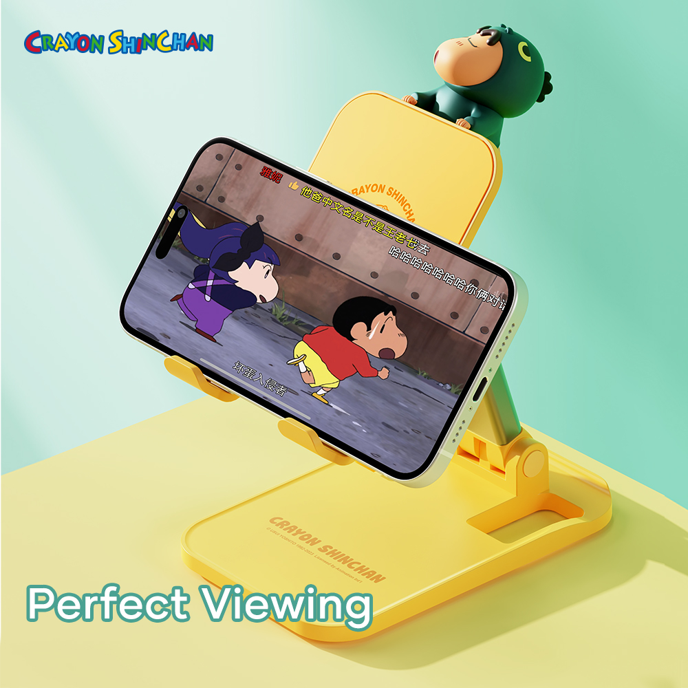 REGO Communication Sdn Bhd - Rock Space | ROCK Crayon Shinchan Desktop Foldable Stand for Mobile Phones with Ornament-Dinosaur