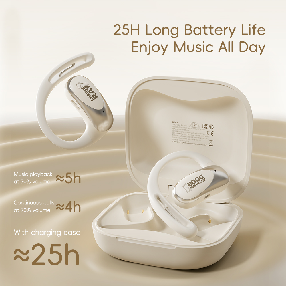 REGO Communication Sdn Bhd - Rock Space | ROCK Doraemon X918 Smart Touch Screen OWS Bluetooth Earphones