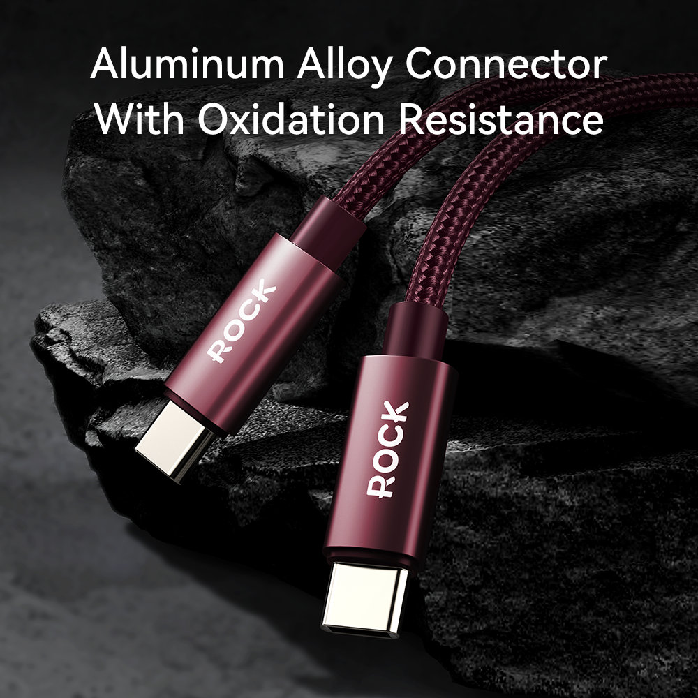 REGO Communication Sdn Bhd - Rock Space | ROCK Z28 Type-C to C PD 60W Metal Braided Fast Charging Cable