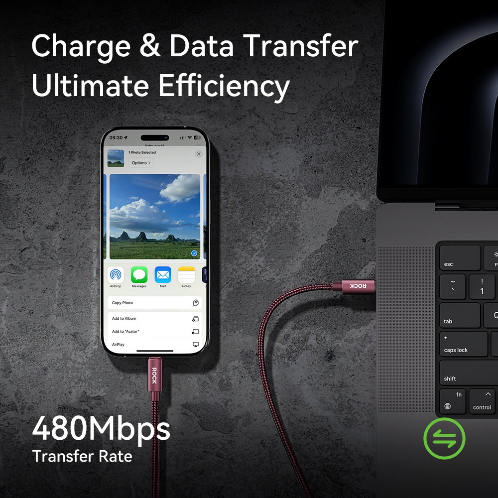 REGO Communication Sdn Bhd - Rock Space | ROCK Z28 Type-C to C PD 60W Metal Braided Fast Charging Cable